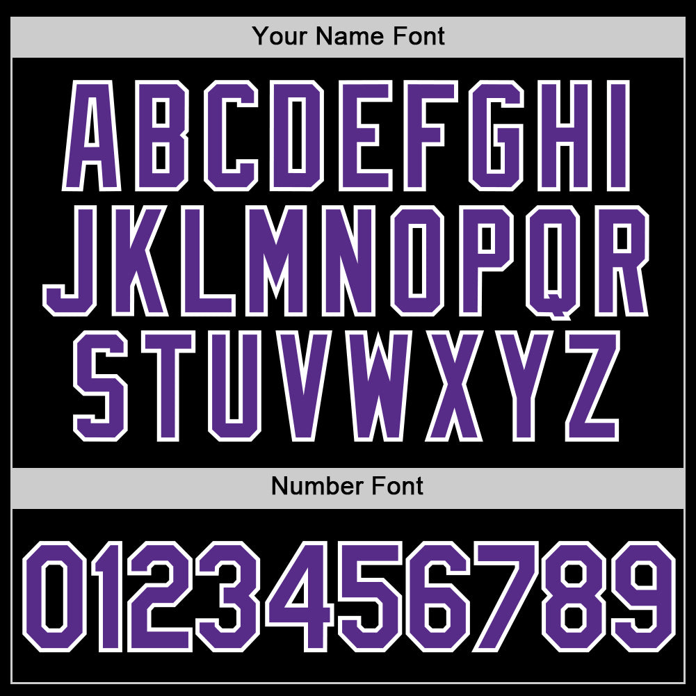 Custom Black Purple-White Performance T-Shirt view 4