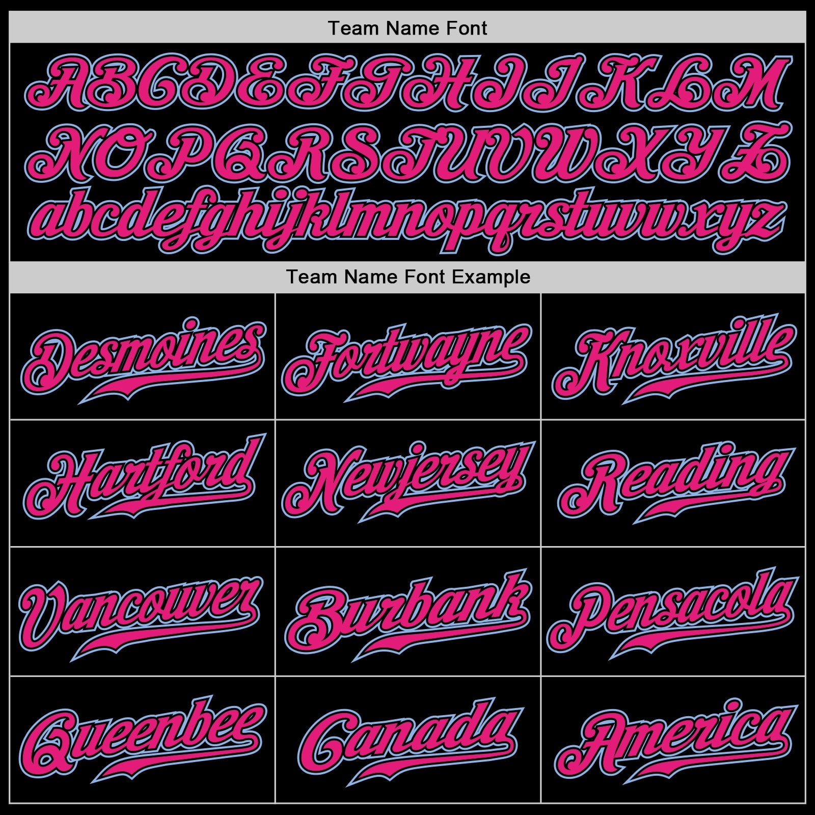 Custom Black Light Blue Pinstripe Hot Pink-Light Blue Authentic Baseball Jersey view 4