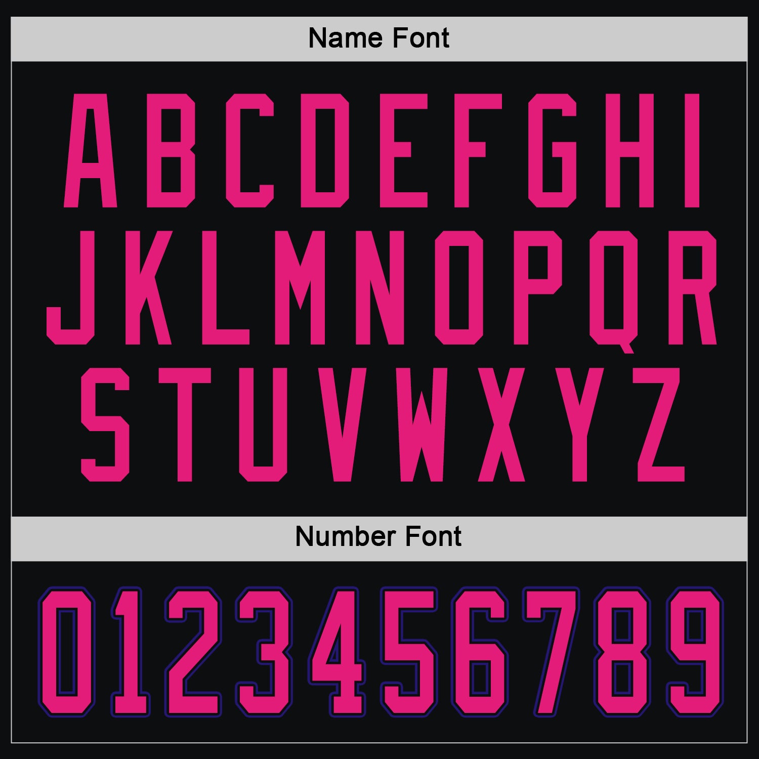 Custom Black Hot Pink-Dark Purple Hockey Jersey view 4