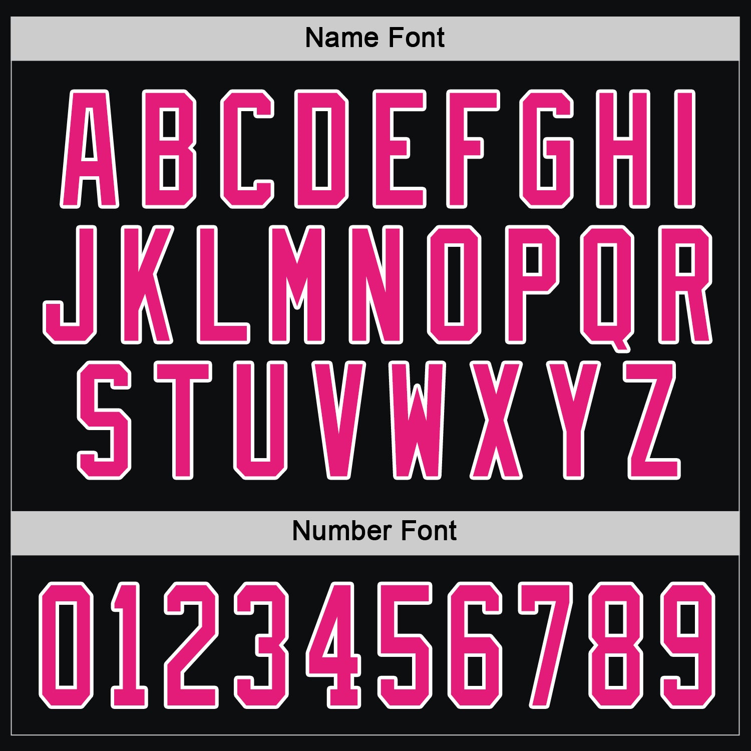 Custom Black Hot Pink-White Hockey Jersey view 4