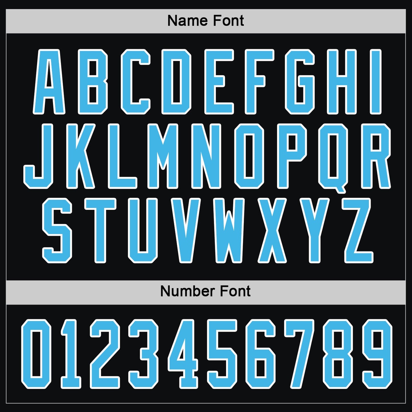 Custom Black Sky Blue-White Hockey Jersey view 4