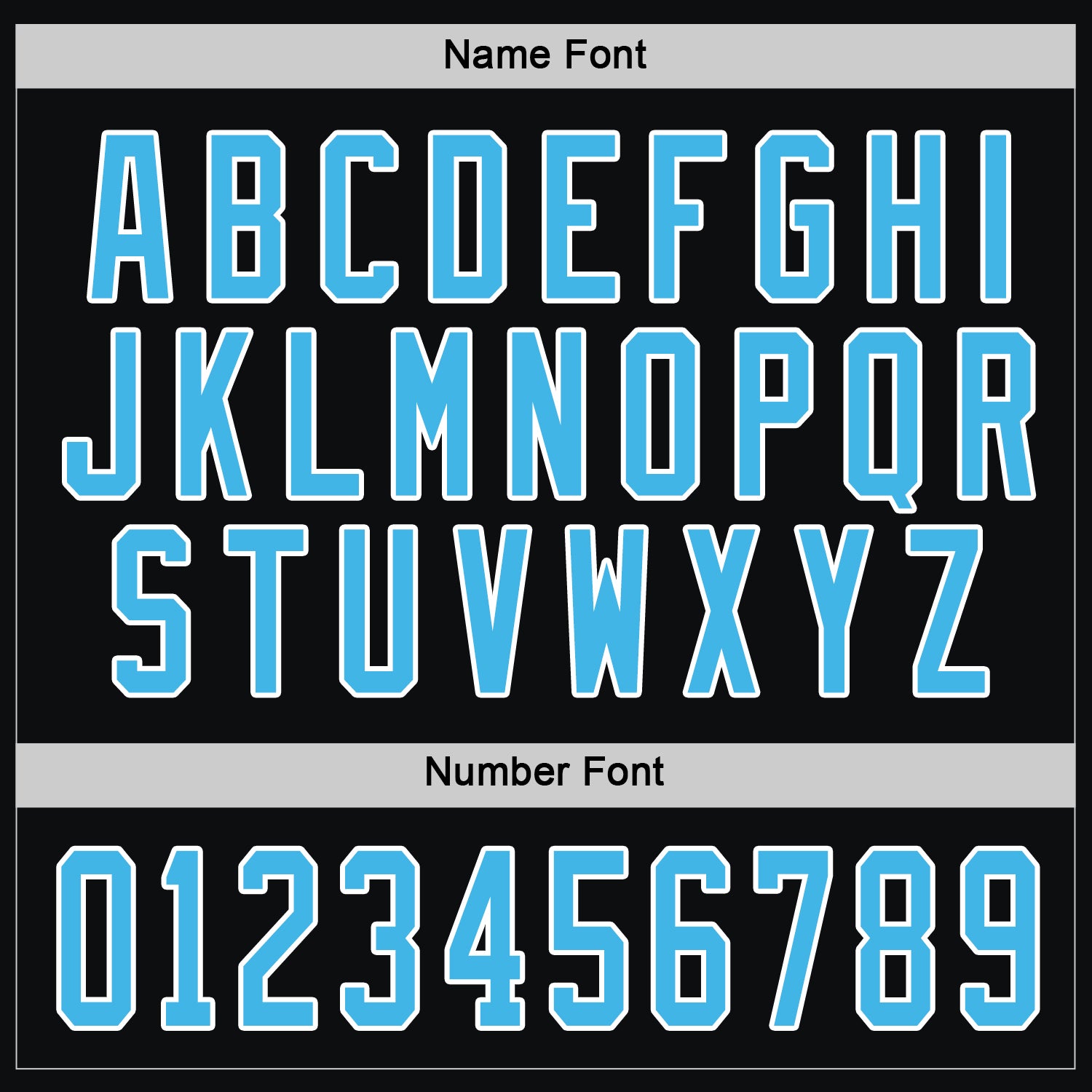 Custom Black Sky Blue-White Hockey Jersey view 4