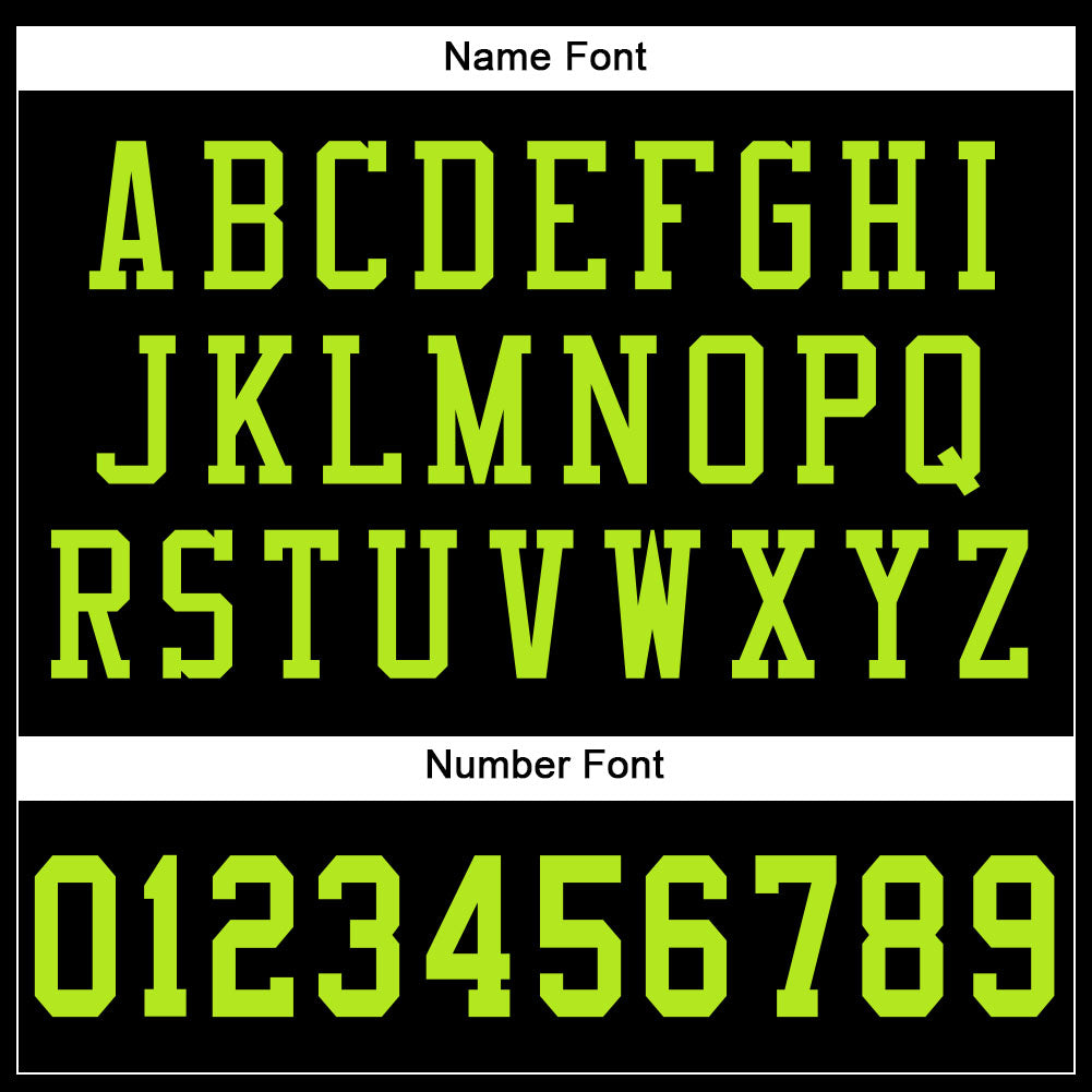 Custom Black Neon Green Mesh Authentic Football Jersey view 4