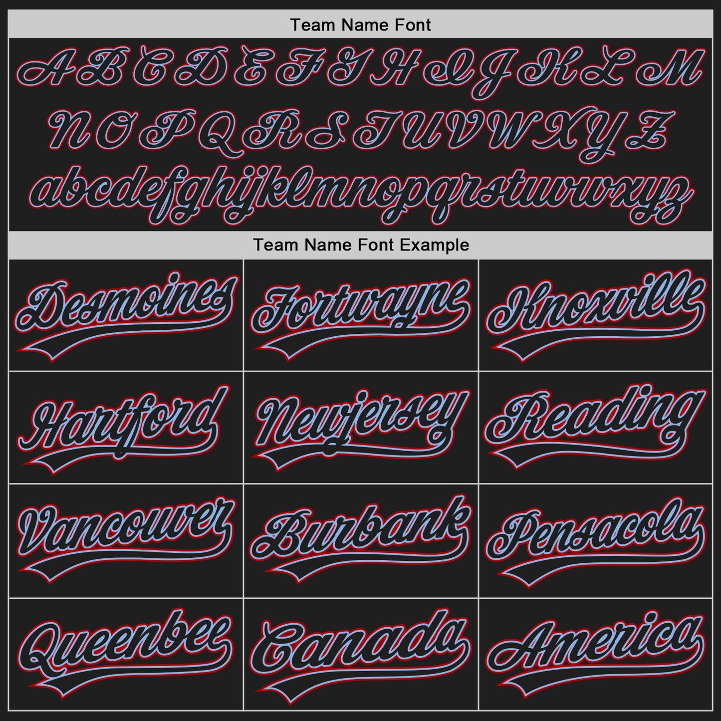 Custom Black Black Light Blue-Red Authentic Baseball Jersey view 4