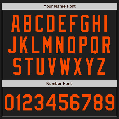 Custom Black Orange Authentic Baseball Jersey view 5
