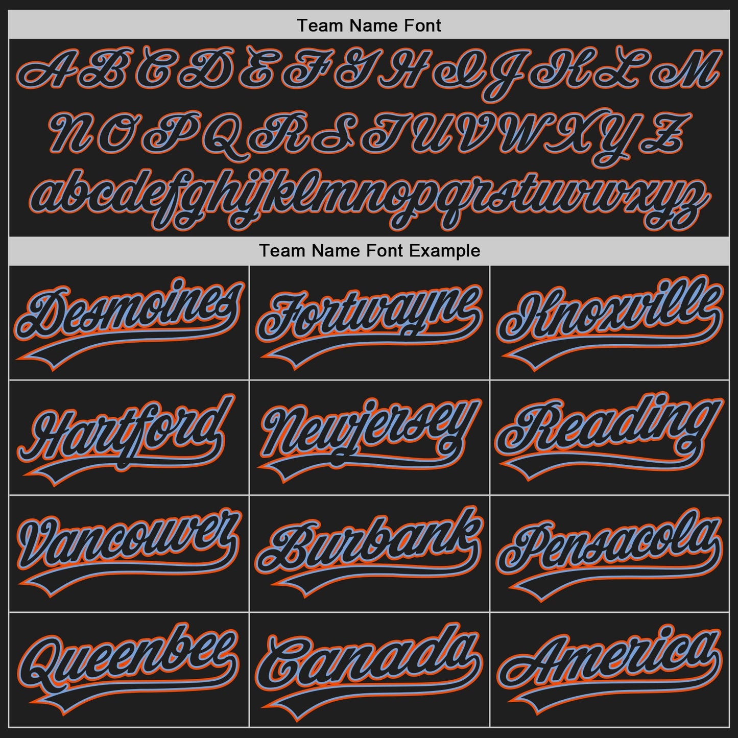Custom Black Black Powder Blue-Orange Authentic Baseball Jersey view 4