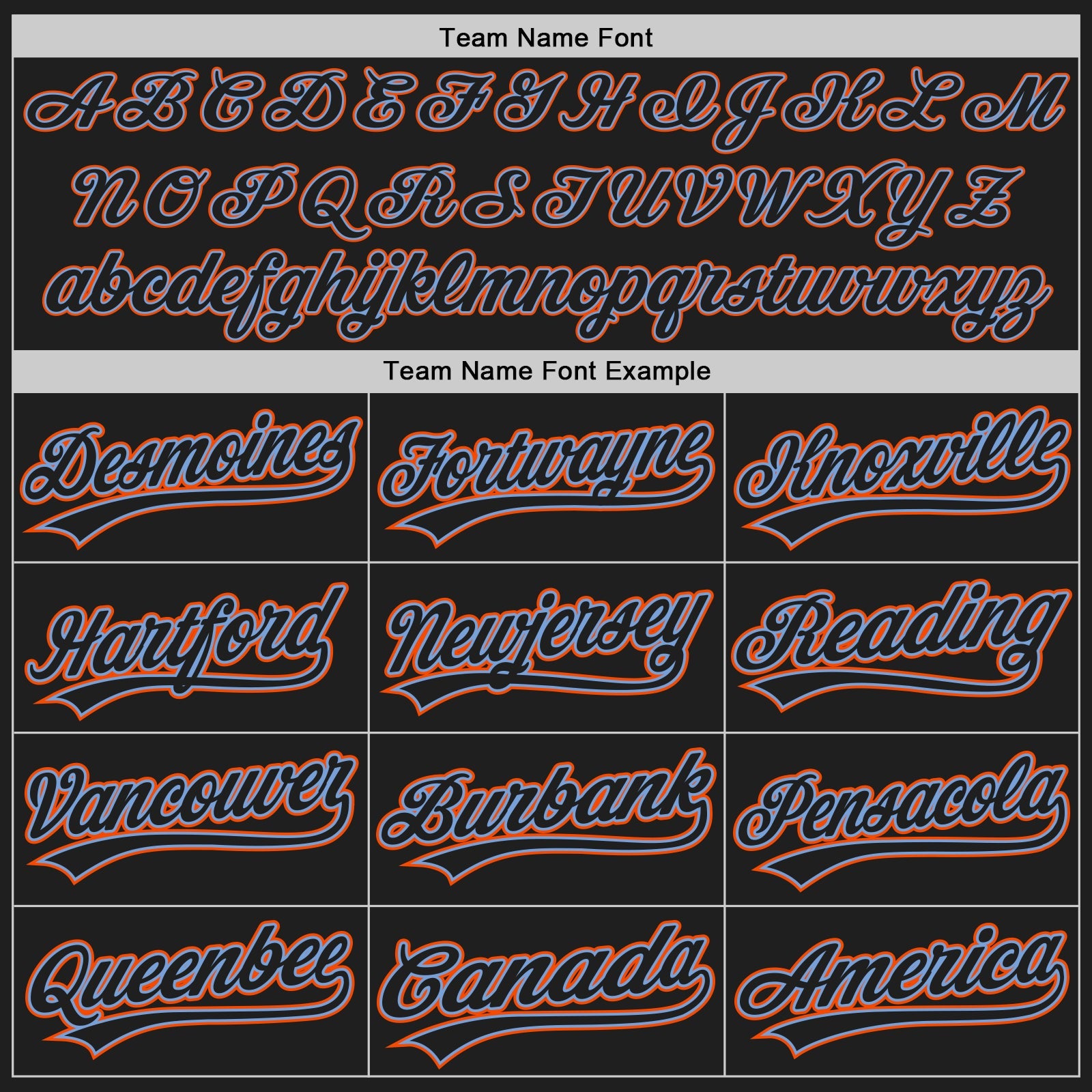Custom Black Black Powder Blue-Orange Authentic Baseball Jersey view 4