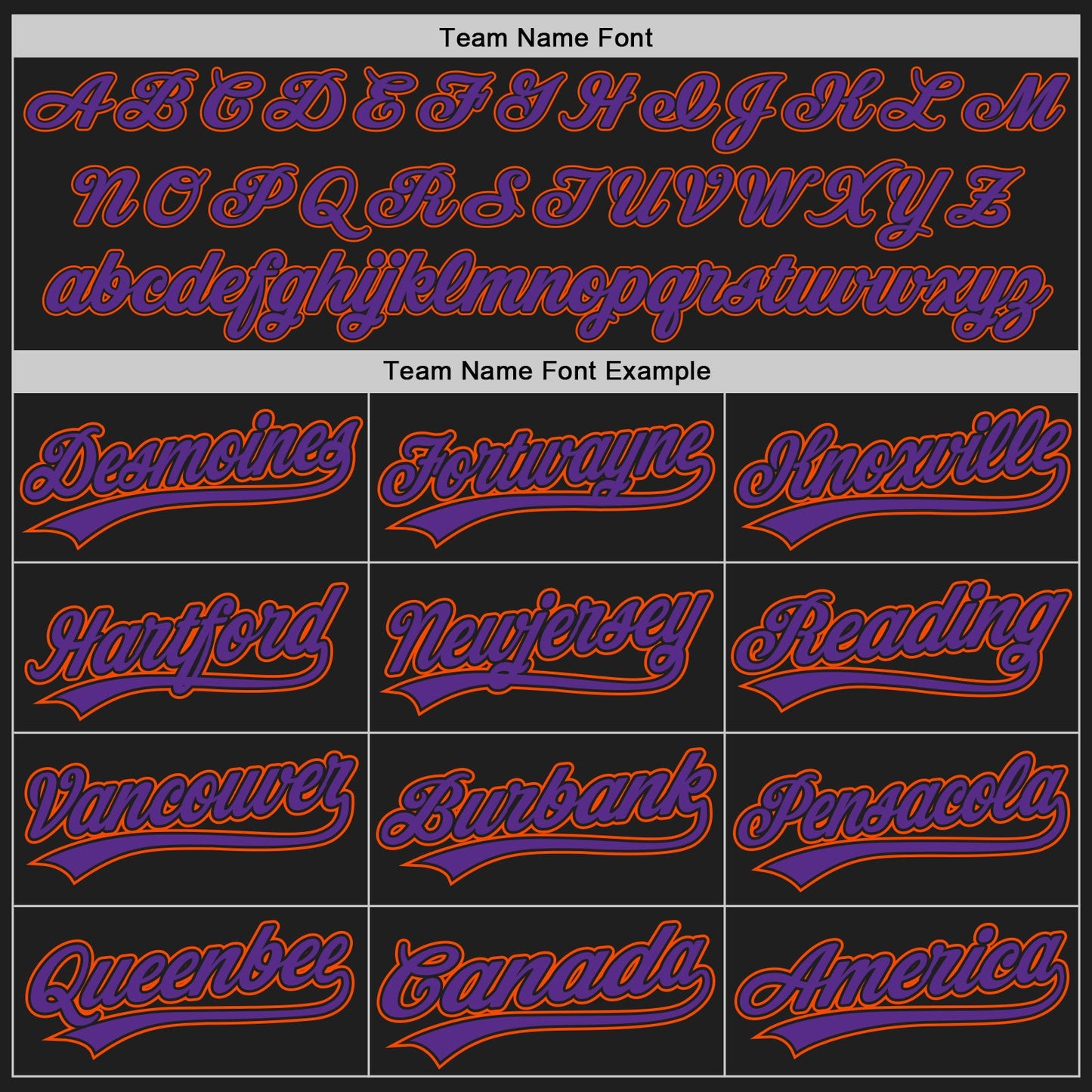 Custom Black Orange Pinstripe Purple Authentic Baseball Jersey view 4