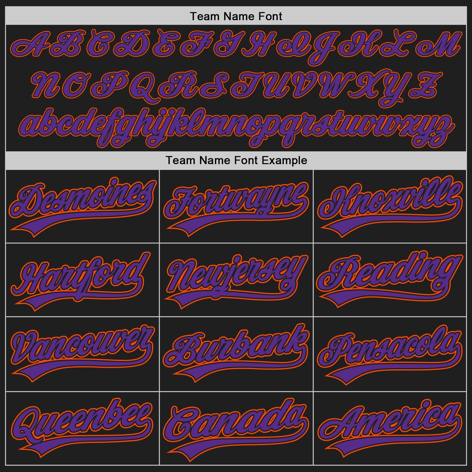 Custom Black Orange Pinstripe Purple Authentic Baseball Jersey view 4