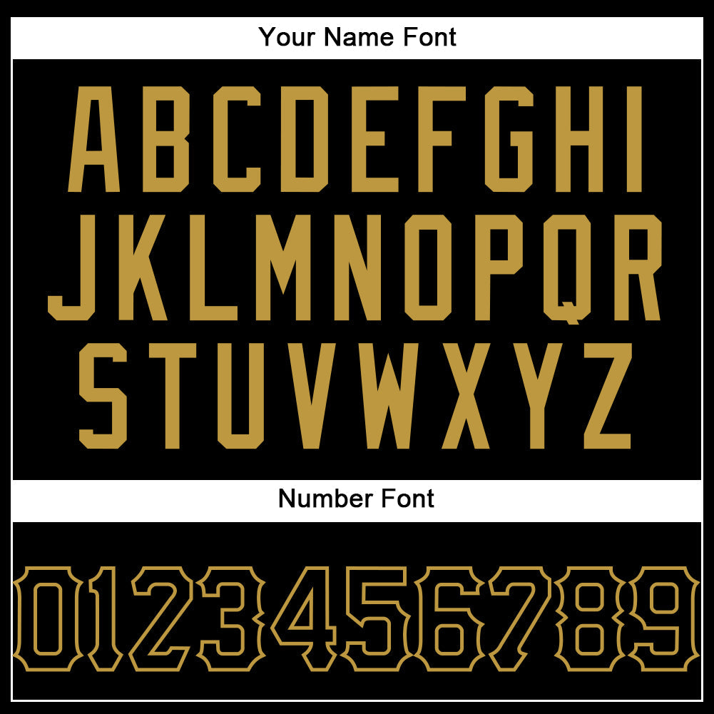 Custom Black Old Gold Authentic Baseball Jersey view 5