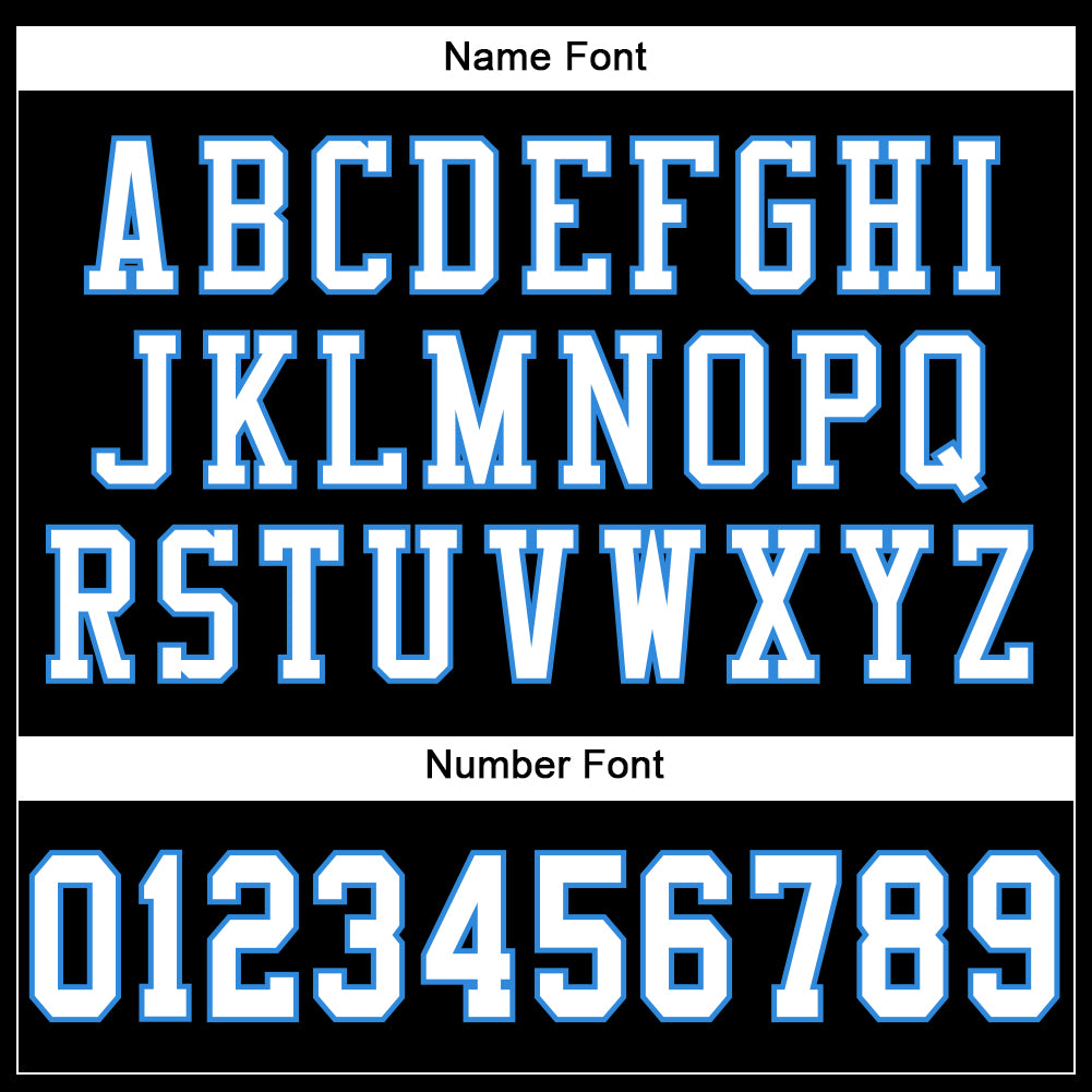 Custom Black White-Powder Blue Mesh Authentic Football Jersey view 4