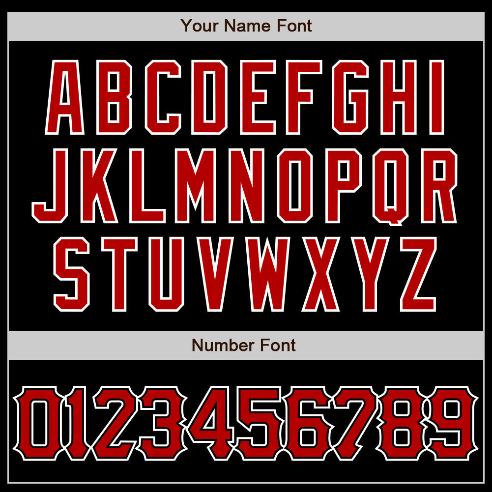 Custom Black Red-White Authentic Baseball Jersey view 5