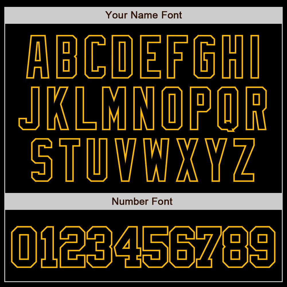 Custom Black Gold Authentic Baseball Jersey view 5