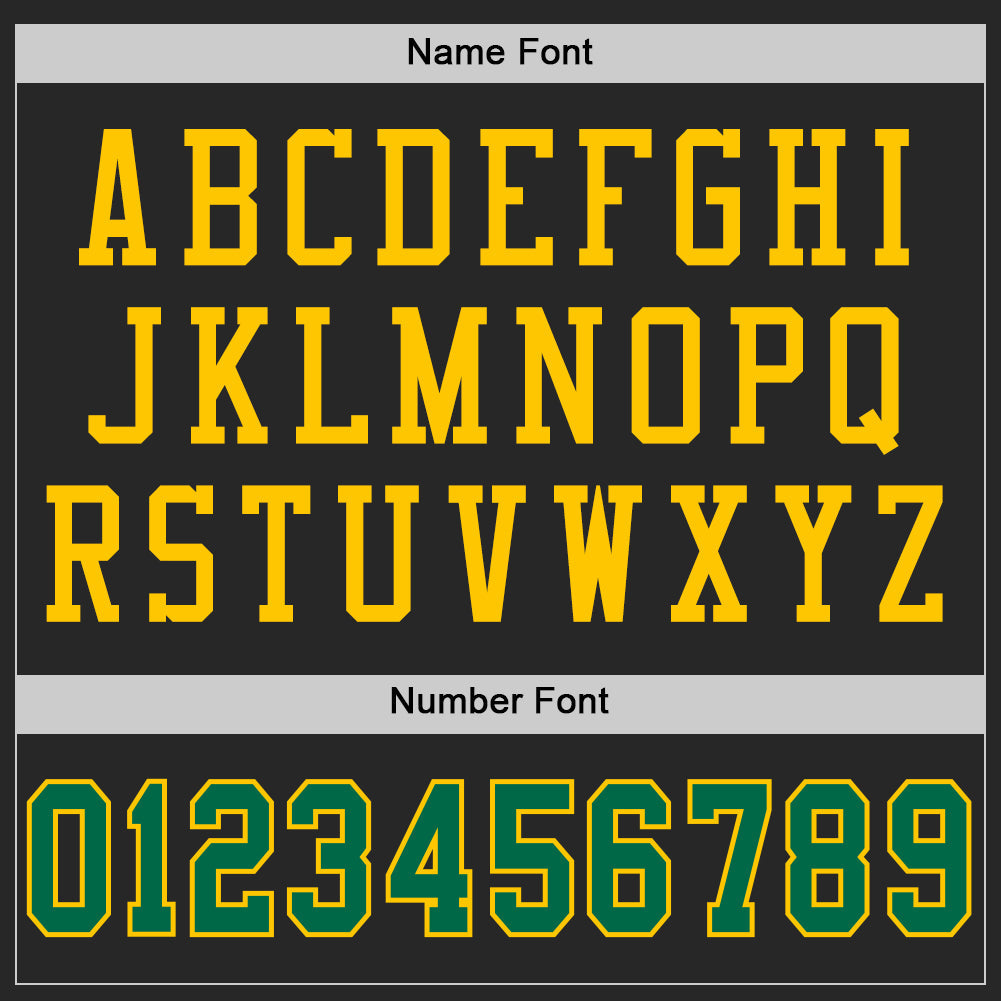 Custom Black Kelly Green-Yellow Mesh Authentic Football Jersey view 4