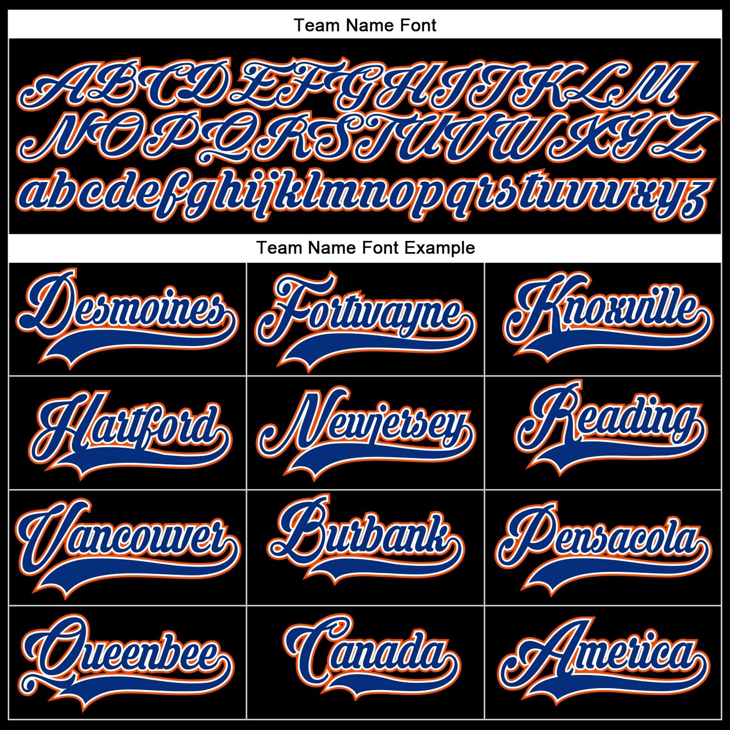 Custom Black Royal-Orange Hockey Lace Neck Jersey view 4