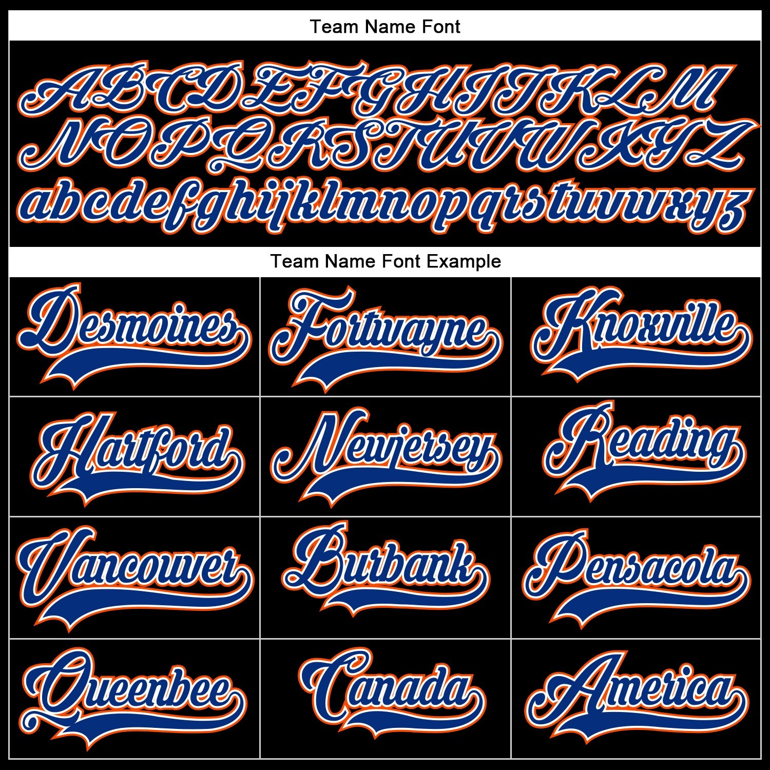 Custom Black Royal-Orange Hockey Lace Neck Jersey view 4