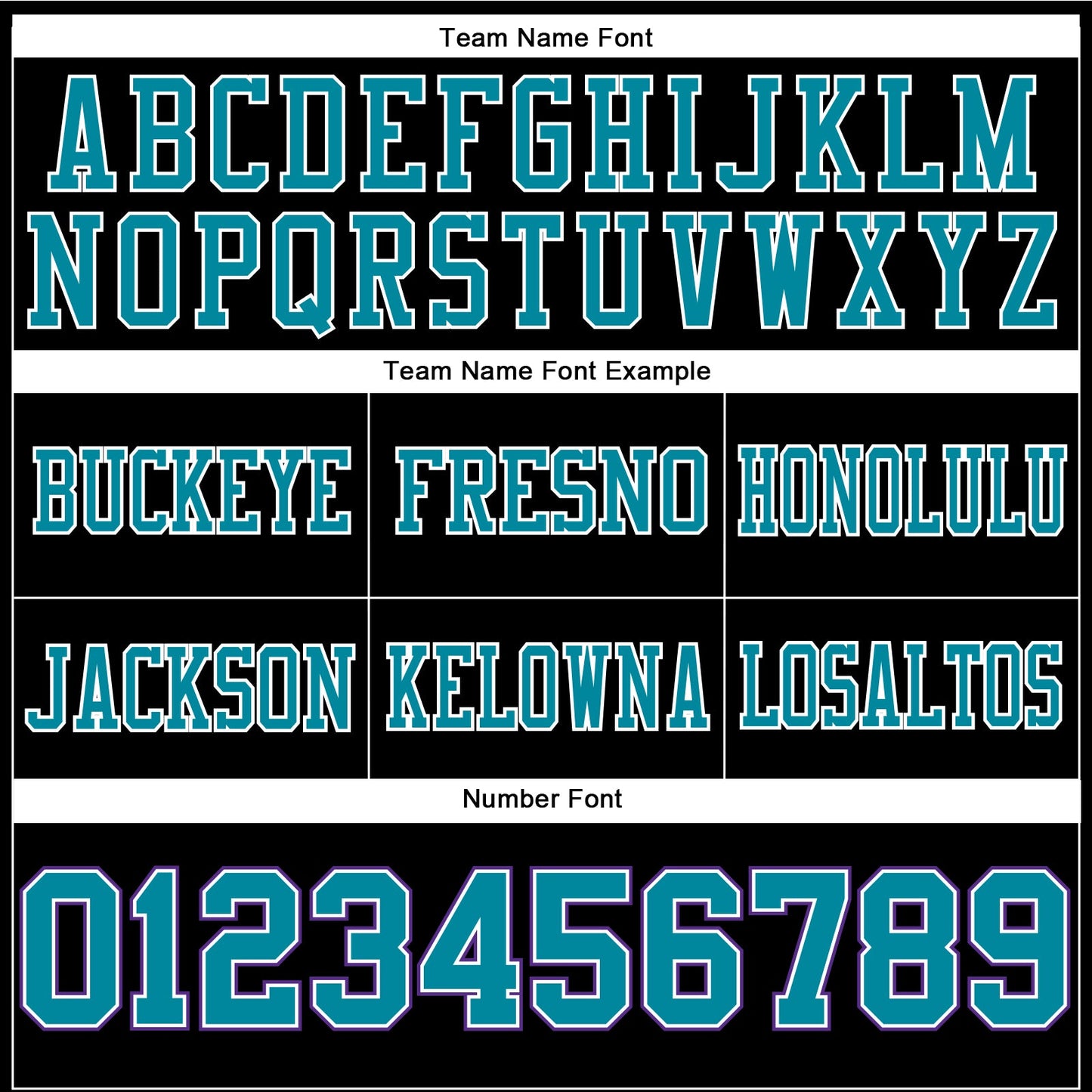 Custom Black Teal-Purple Authentic Football Jersey view 3