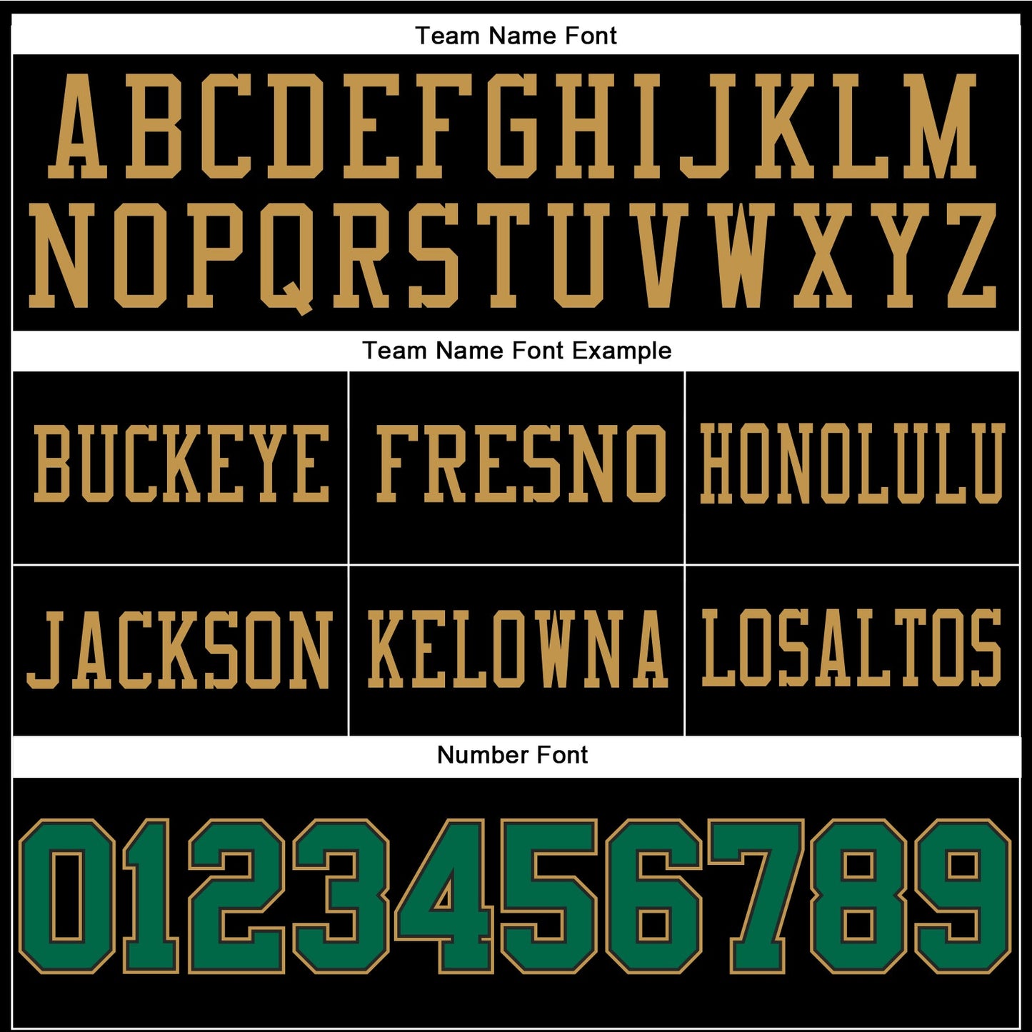 Custom Black Kelly Green-Old Gold Authentic Football Jersey view 3