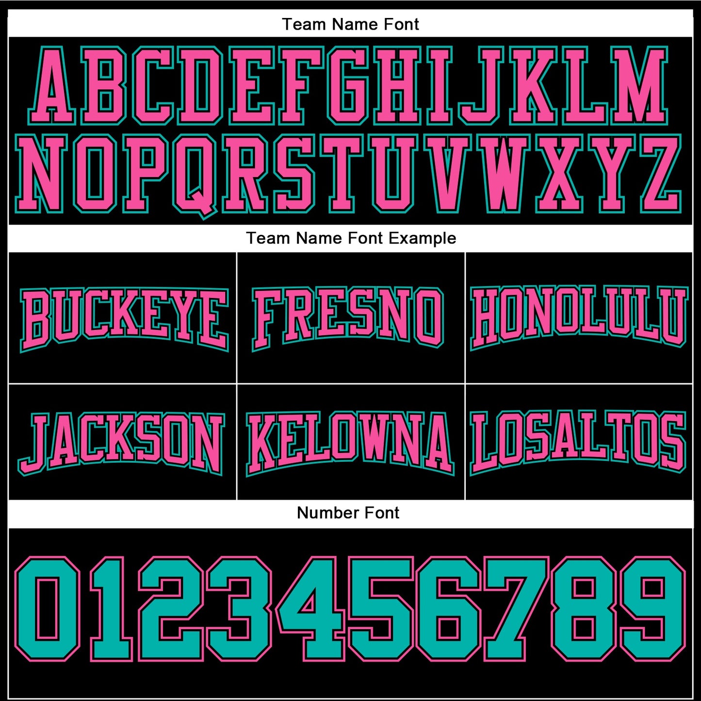 Custom Stitched Black Aqua-Pink Football Pullover Sweatshirt Hoodie view 3