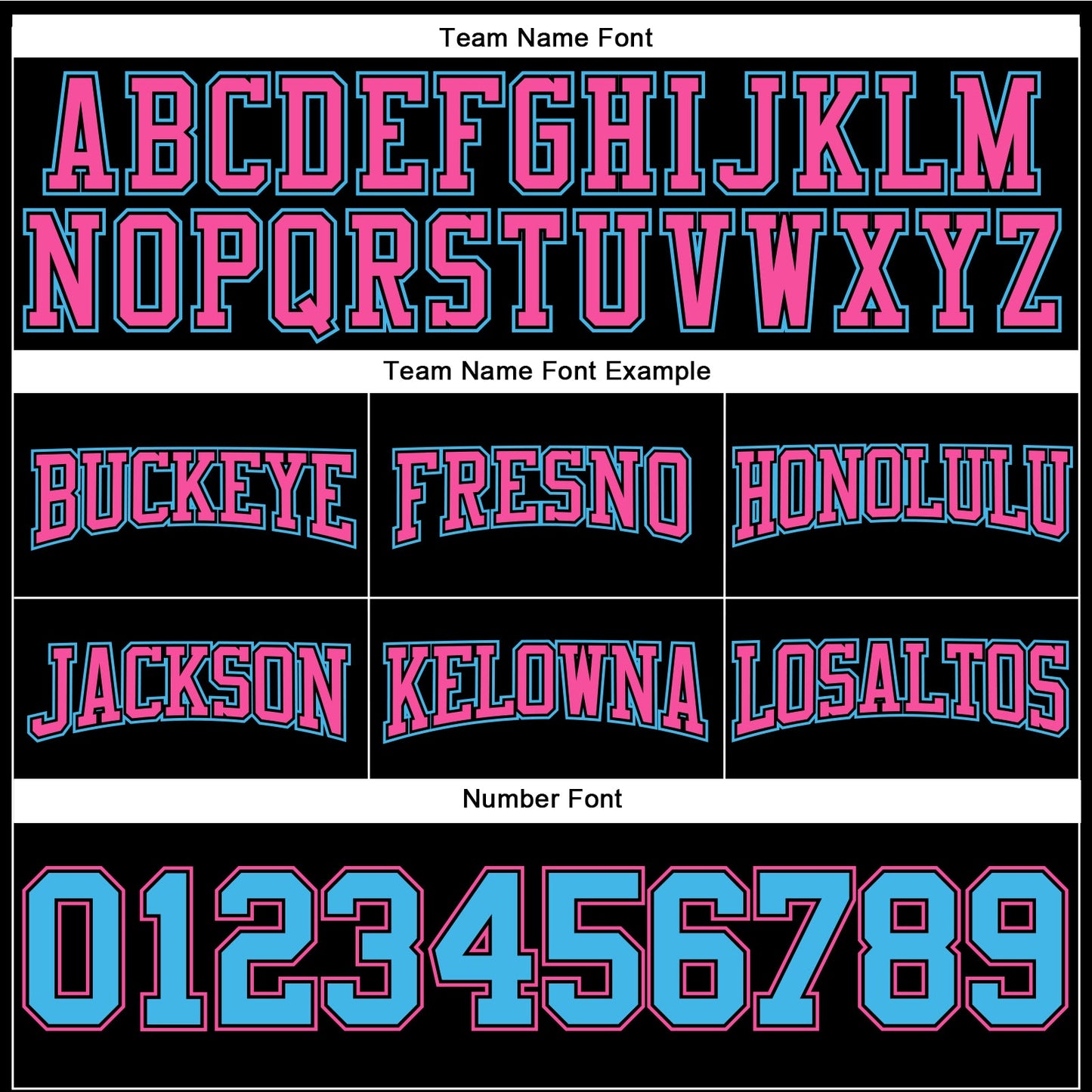Custom Stitched Black Sky Blue-Pink Football Pullover Sweatshirt Hoodie view 3
