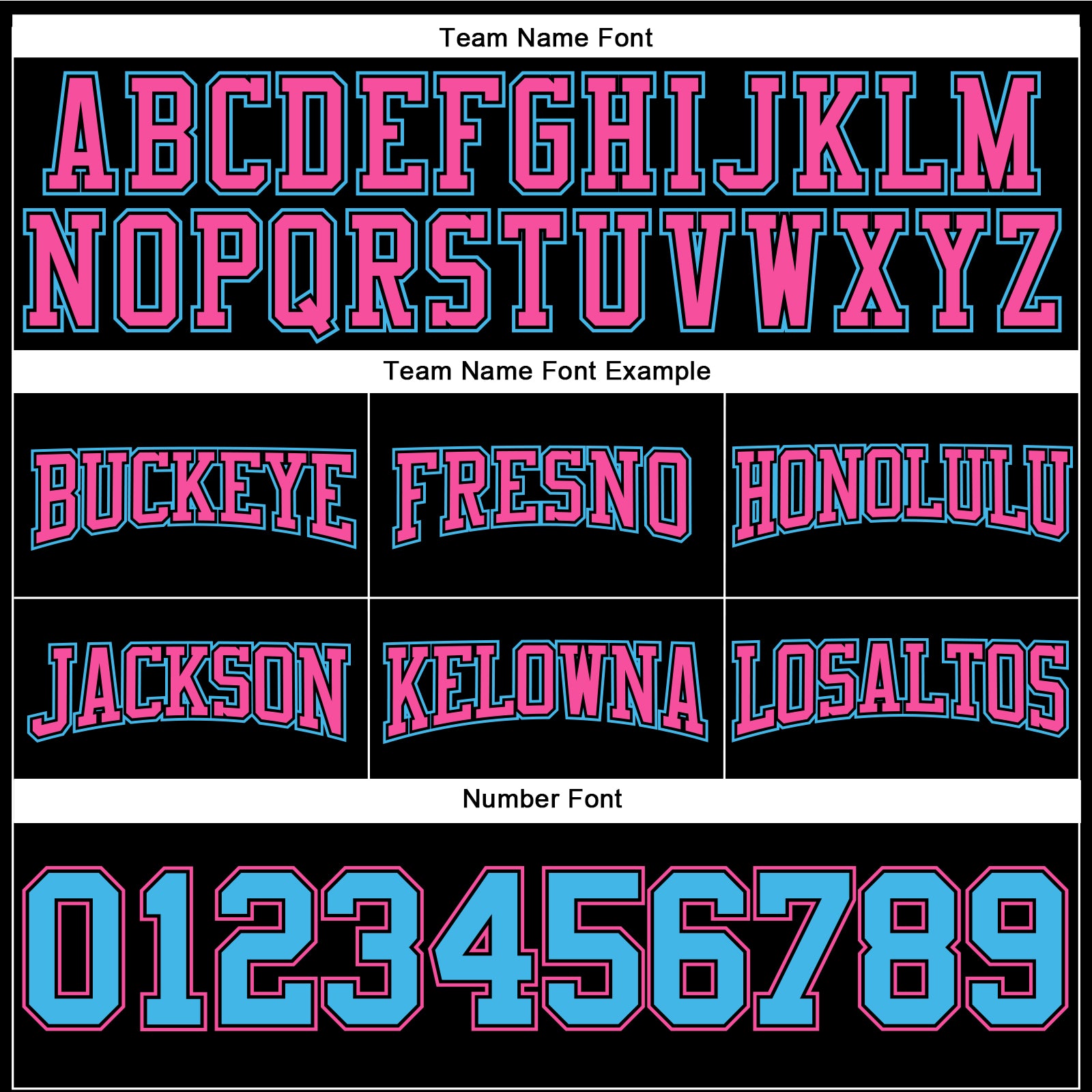 Custom Stitched Black Sky Blue-Pink Football Pullover Sweatshirt Hoodie view 3