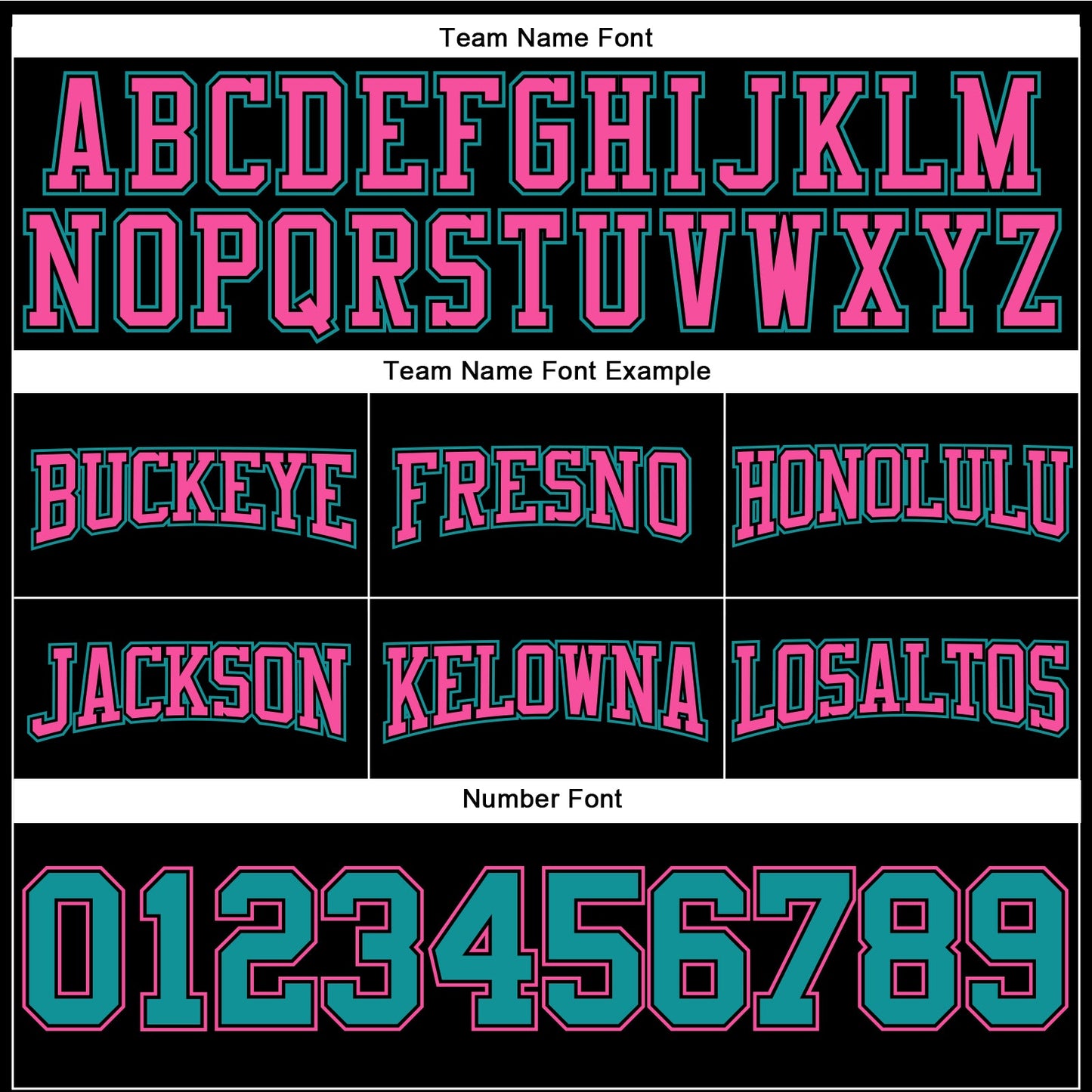 Custom Stitched Black Teal-Pink Football Pullover Sweatshirt Hoodie view 3