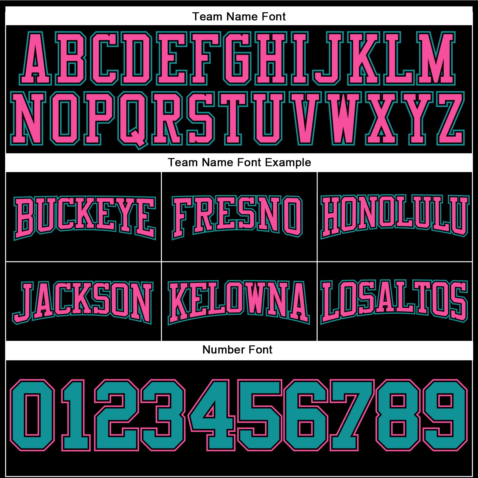 Custom Stitched Black Teal-Pink Football Pullover Sweatshirt Hoodie view 3