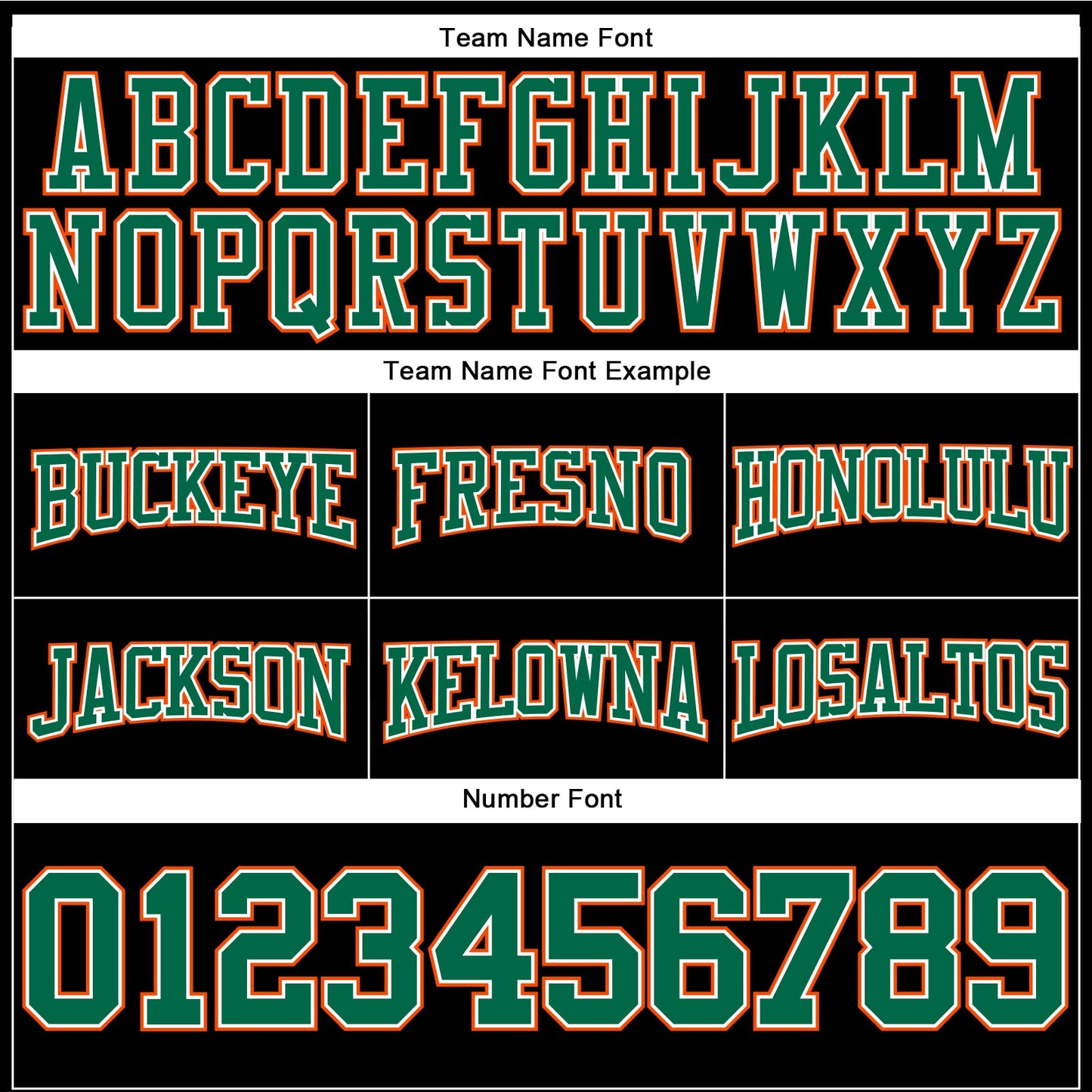 Custom Stitched Black Kelly Green-Orange Football Pullover Sweatshirt Hoodie view 3
