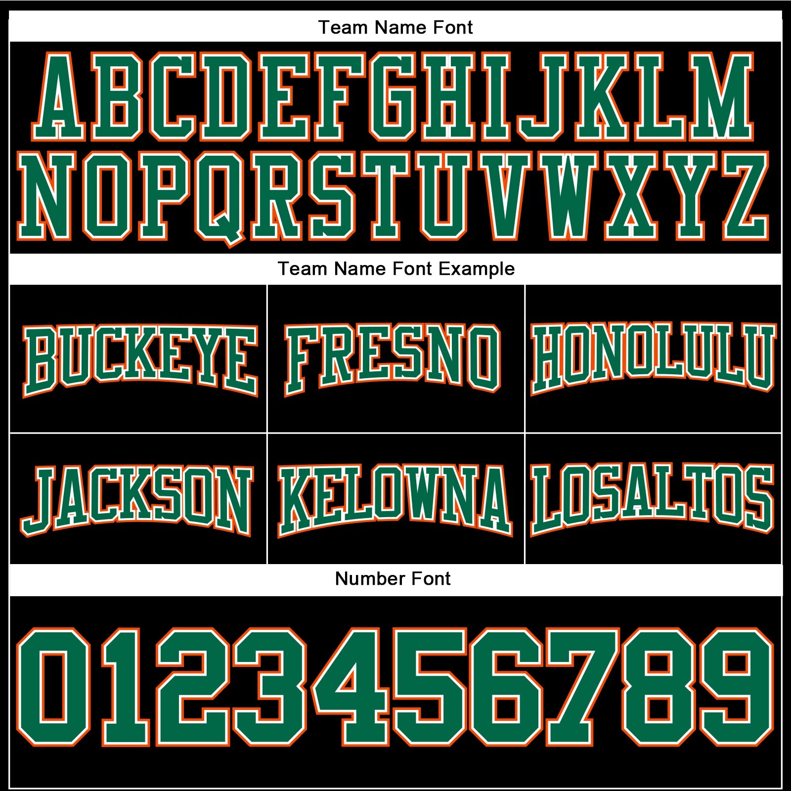 Custom Stitched Black Kelly Green-Orange Football Pullover Sweatshirt Hoodie view 3