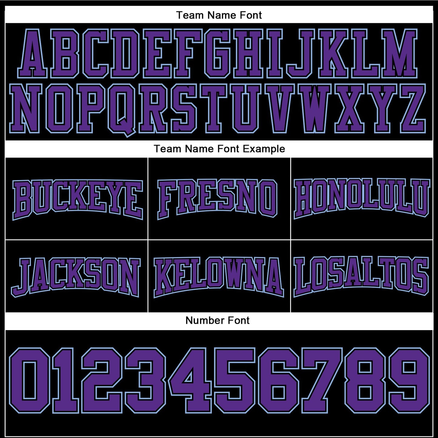 Custom Stitched Black Purple-Light Blue Football Pullover Sweatshirt Hoodie view 3