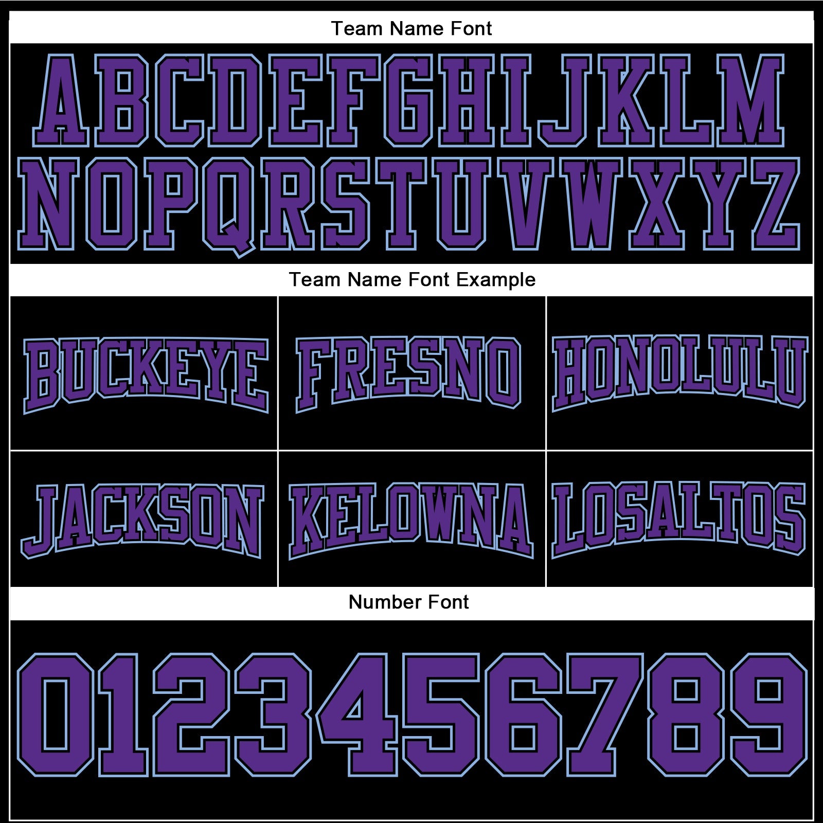 Custom Stitched Black Purple-Light Blue Football Pullover Sweatshirt Hoodie view 3