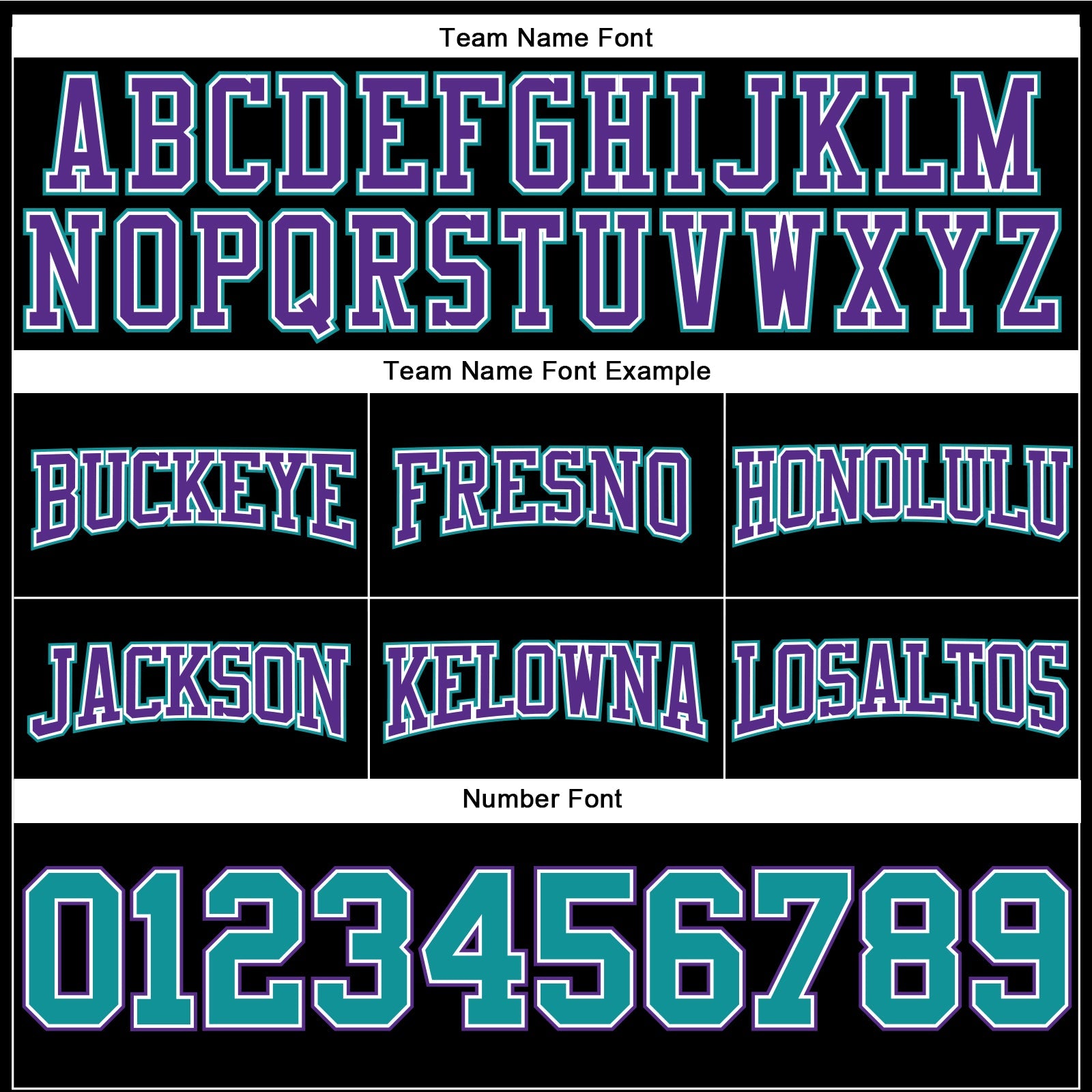 Custom Stitched Black Teal-Purple Football Pullover Sweatshirt Hoodie view 3