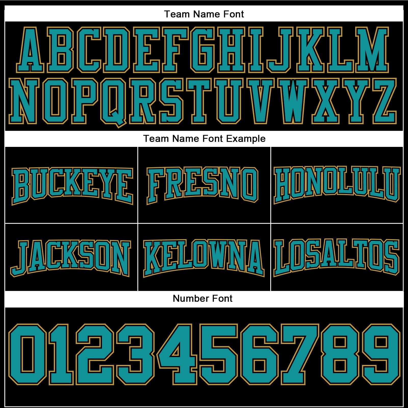 Custom Stitched Black Teal-Old Gold Football Pullover Sweatshirt Hoodie view 3