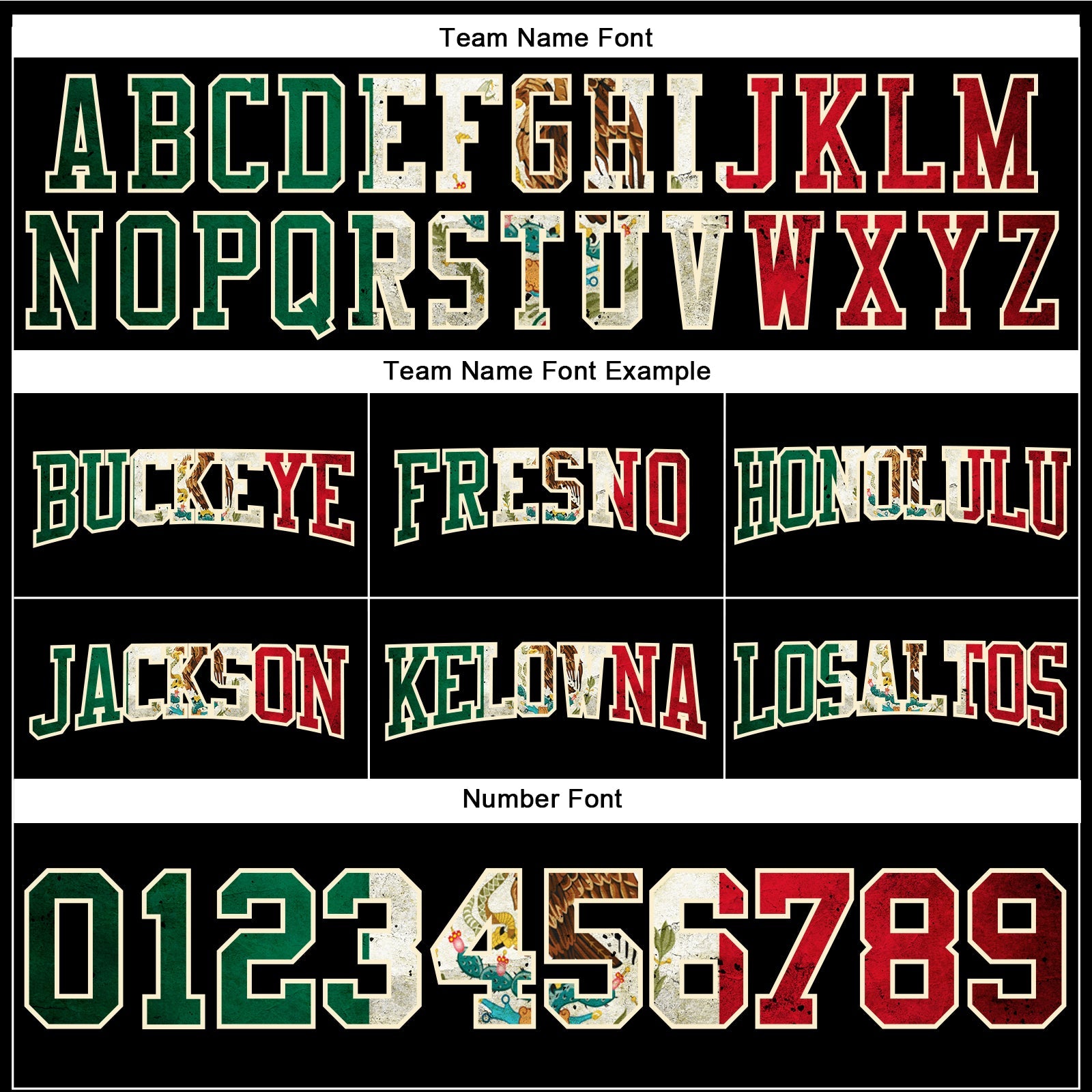 Custom Stitched Black Vintage Mexican Flag Cream-Red Football Pullover Sweatshirt Hoodie view 3