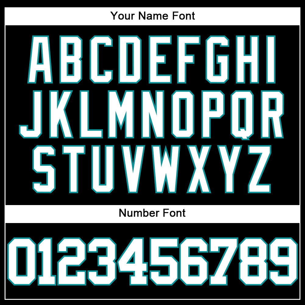 Custom Black White-Teal Authentic Baseball Jersey view 5