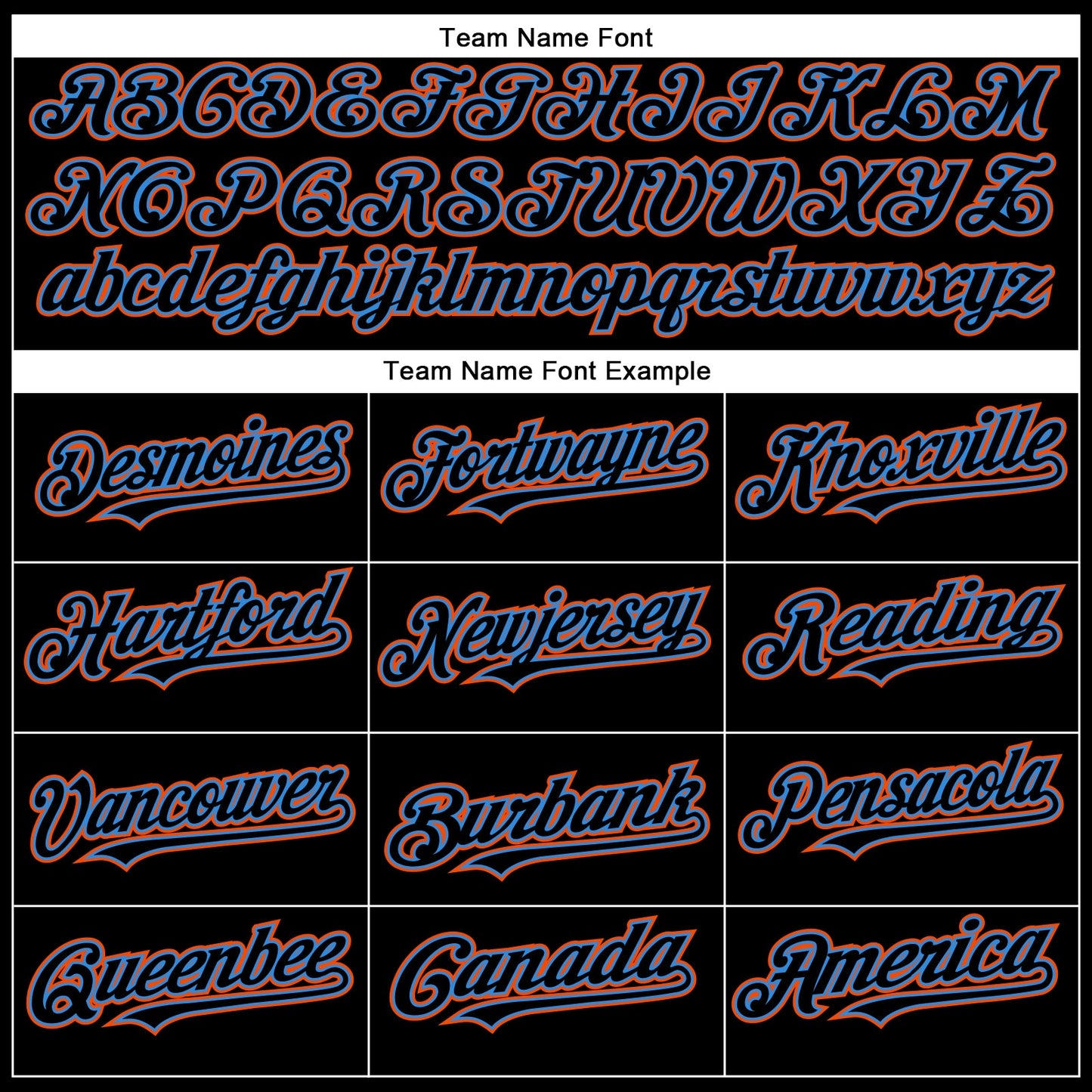Custom Black Electric Blue-Orange Authentic Baseball Jersey view 4