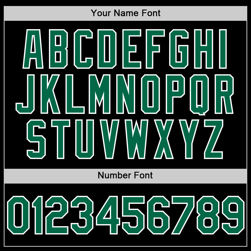 Custom Black White Pinstripe Kelly Green Authentic Sleeveless Baseball Jersey view 4