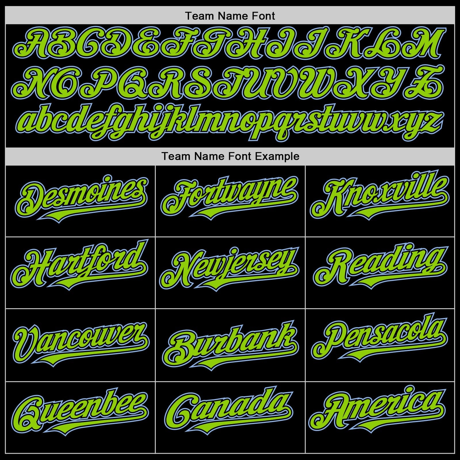 Custom Black Neon Green Pinstripe Light Blue Authentic Sleeveless Baseball Jersey view 3