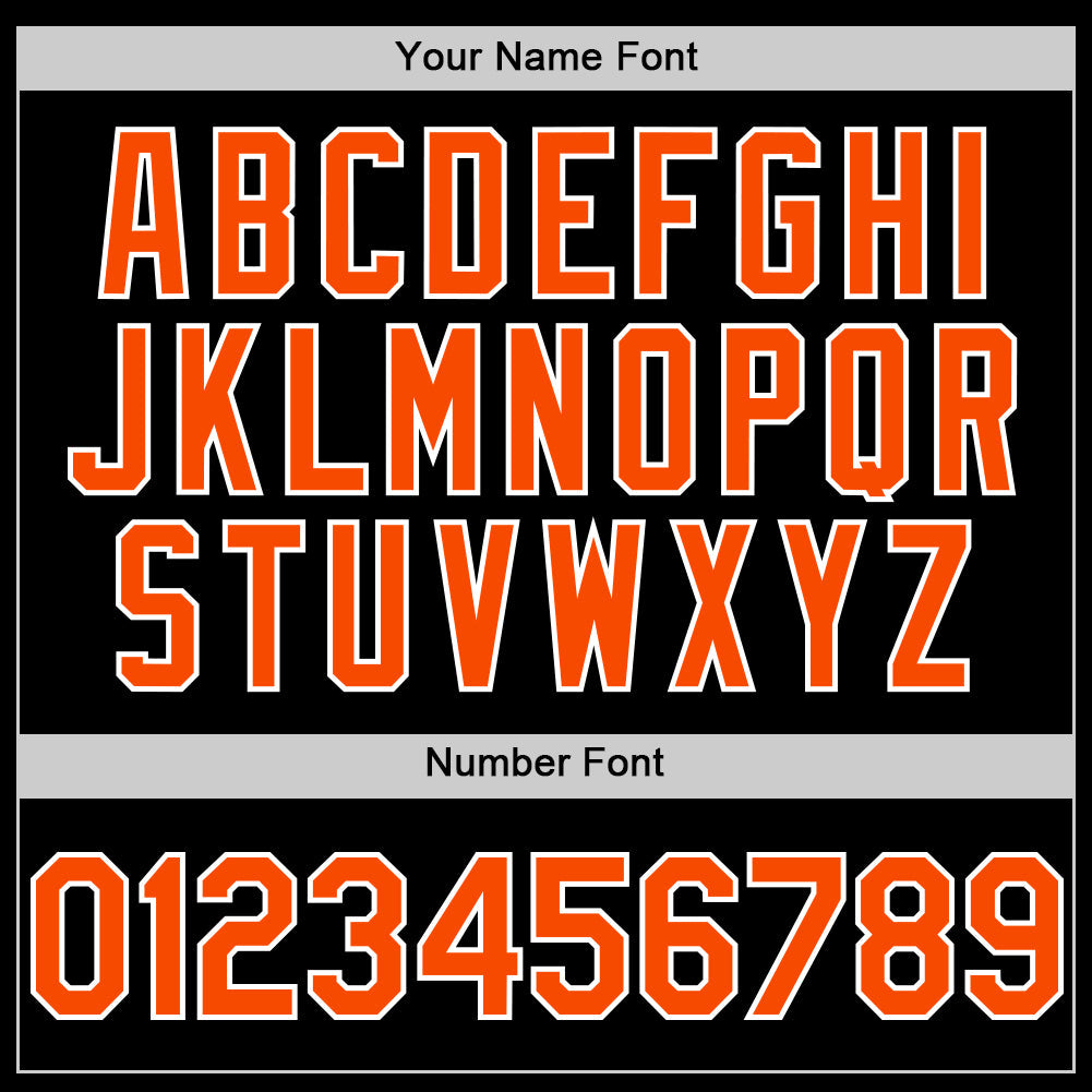 Custom Black Orange-White Authentic Sleeveless Baseball Jersey view 4