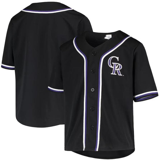 Colorado Rockies Black Home Replica Player Name Jersey Baseball Jerseys - Main View