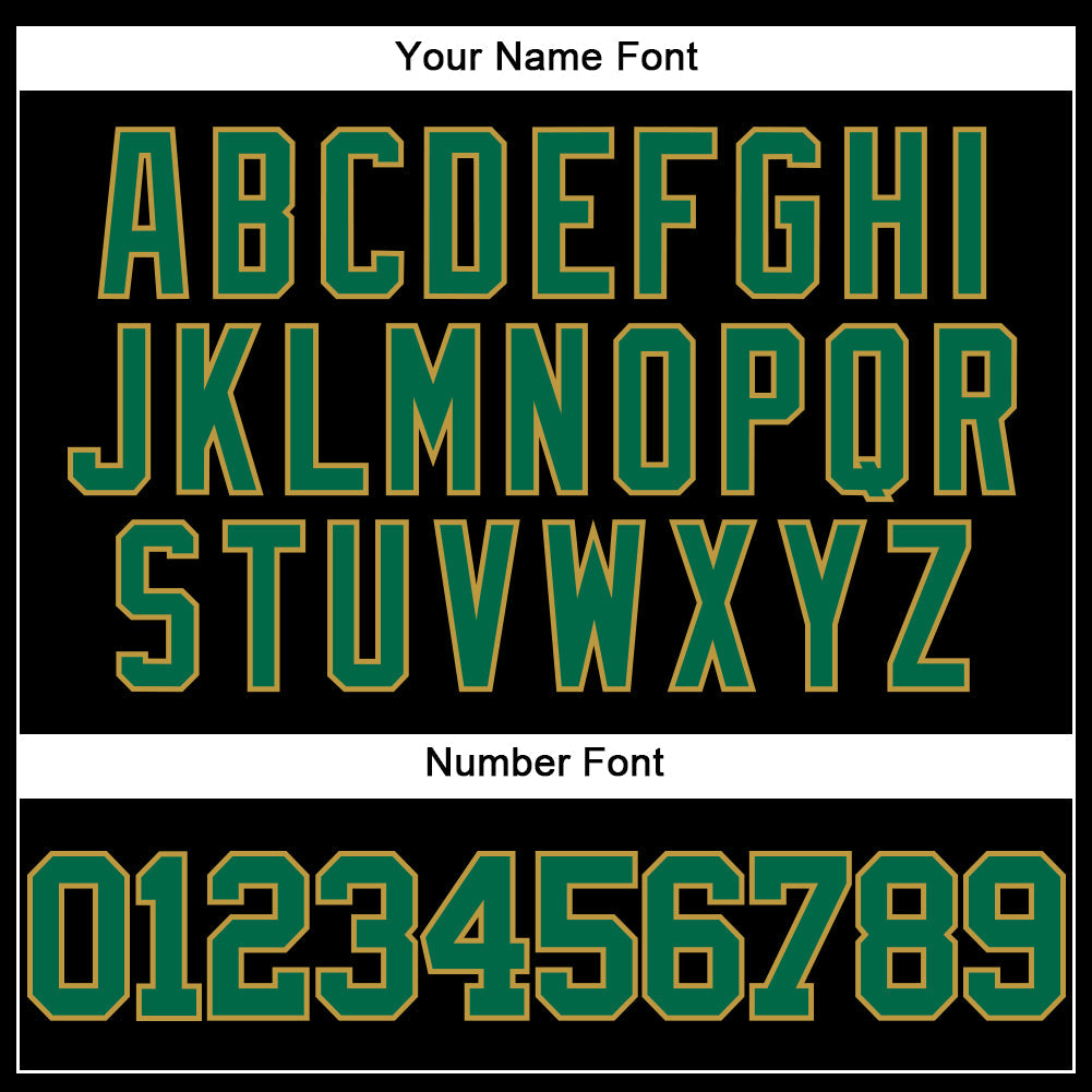 Custom Black Kelly Green-Old Gold Mesh Authentic Throwback Baseball Jersey view 5