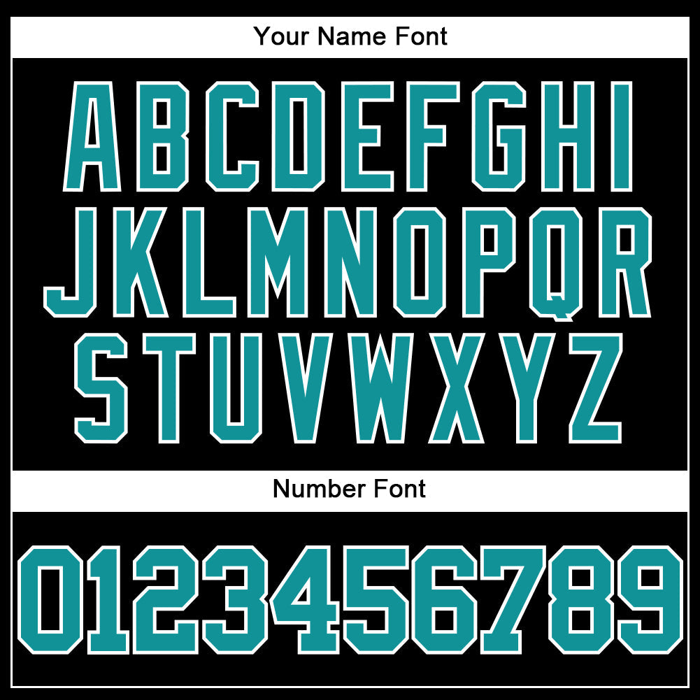 Custom Black Teal-White Mesh Authentic Throwback Baseball Jersey view 5