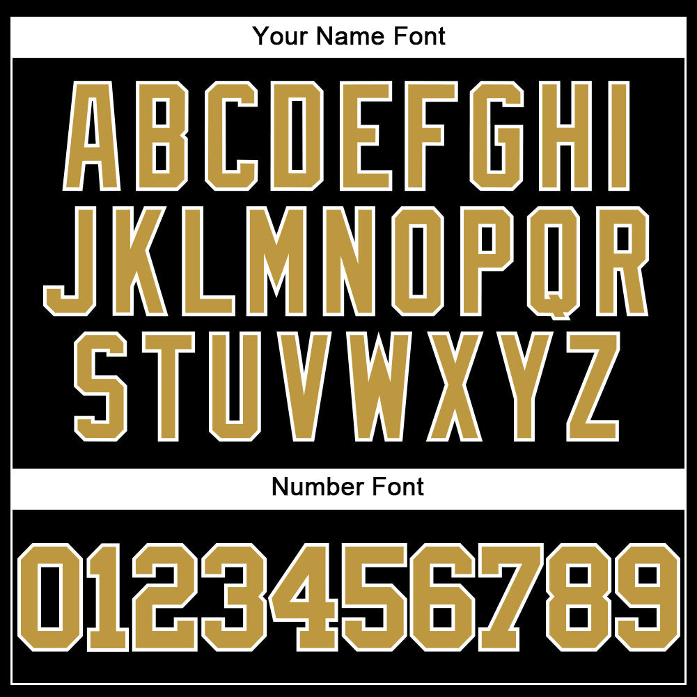 Custom Black Old Gold-White Mesh Authentic Throwback Baseball Jersey view 5