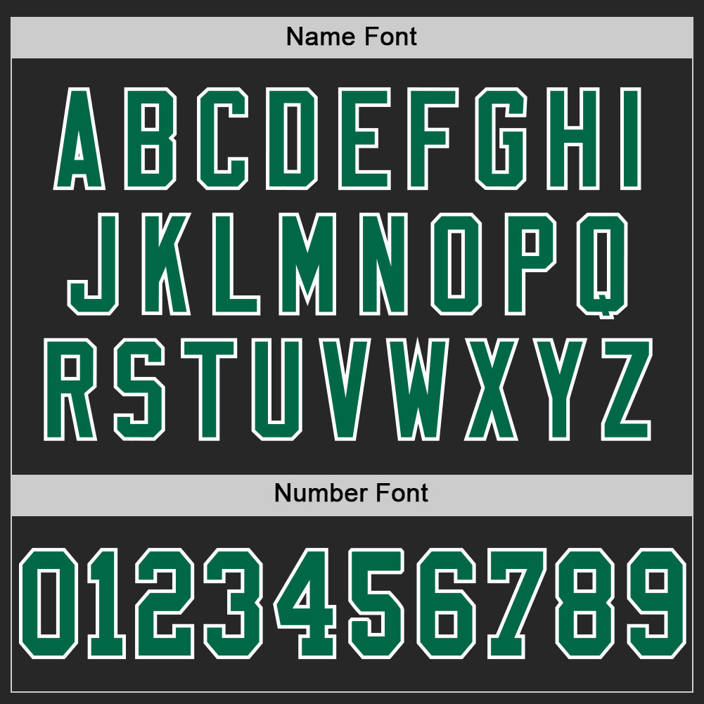 Custom Black Kelly Green-White Mesh Authentic Throwback Football Jersey view 4
