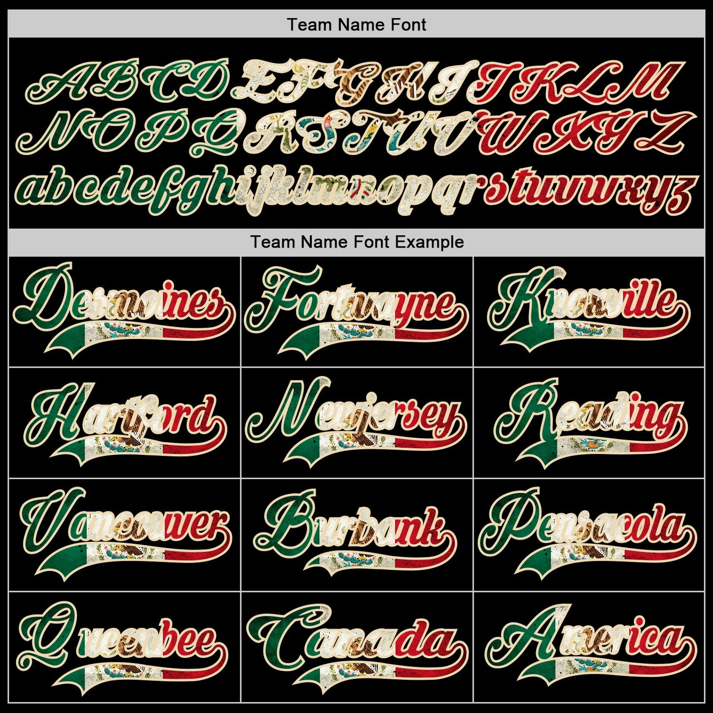 Custom Black Vintage Mexican Flag Cream Red-Kelly Green Hockey Lace Neck Jersey view 4