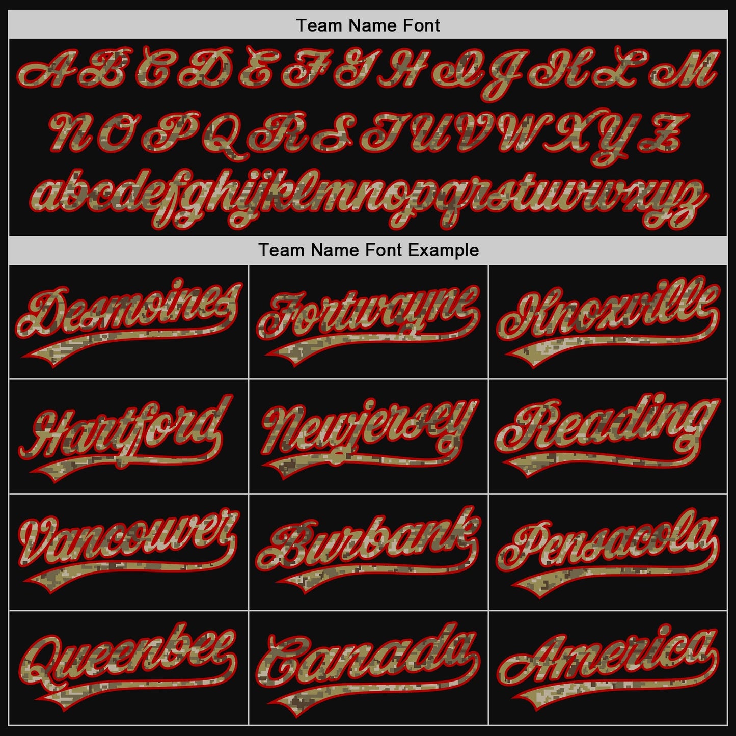 Custom Black Camo-Red Authentic Throwback Baseball Jersey view 4