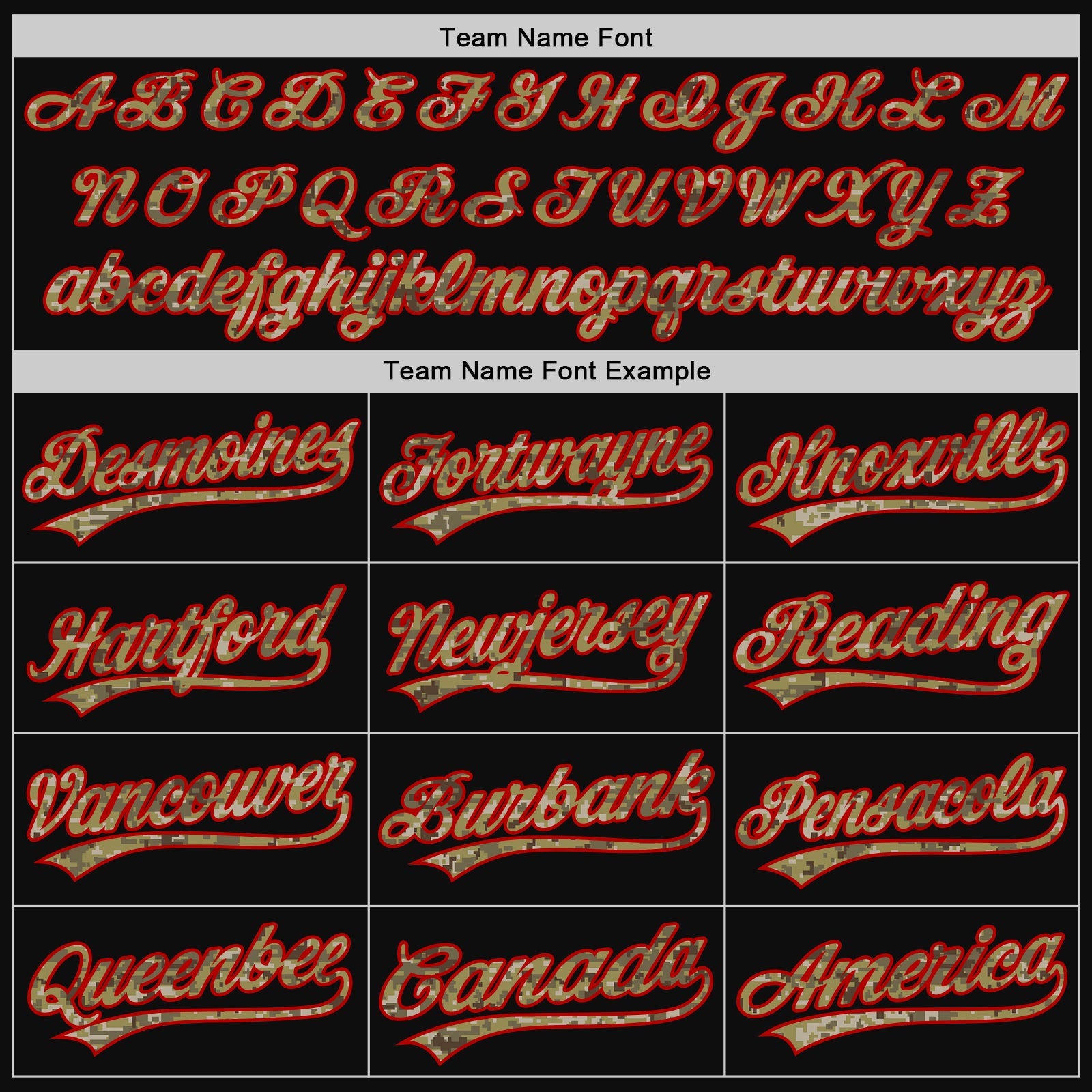 Custom Black Camo-Red Authentic Throwback Baseball Jersey view 4