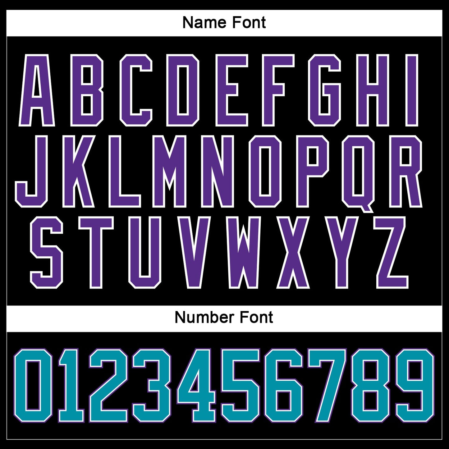 Custom Black Teal-Purple Hockey Jersey view 5