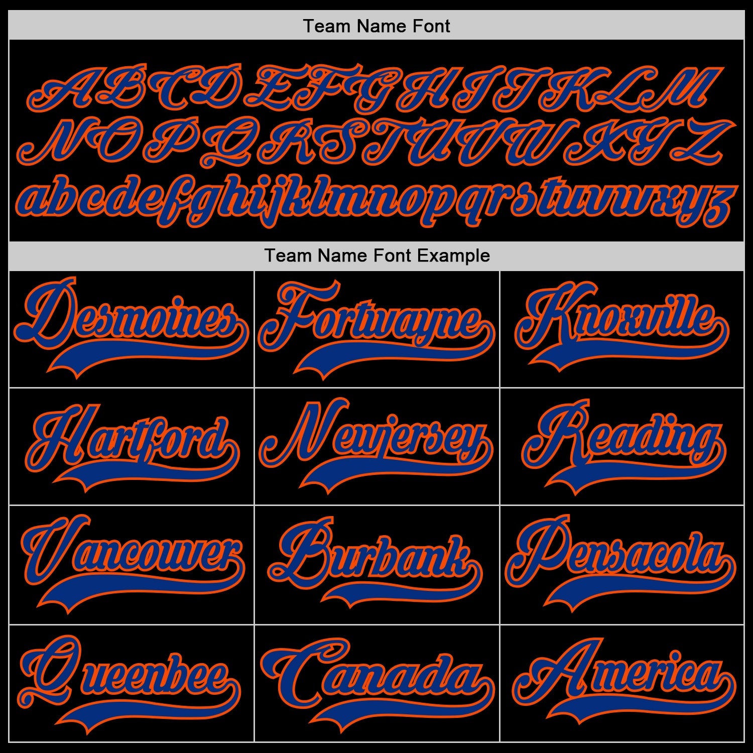 Custom Black Royal-Orange Hockey Jersey view 4