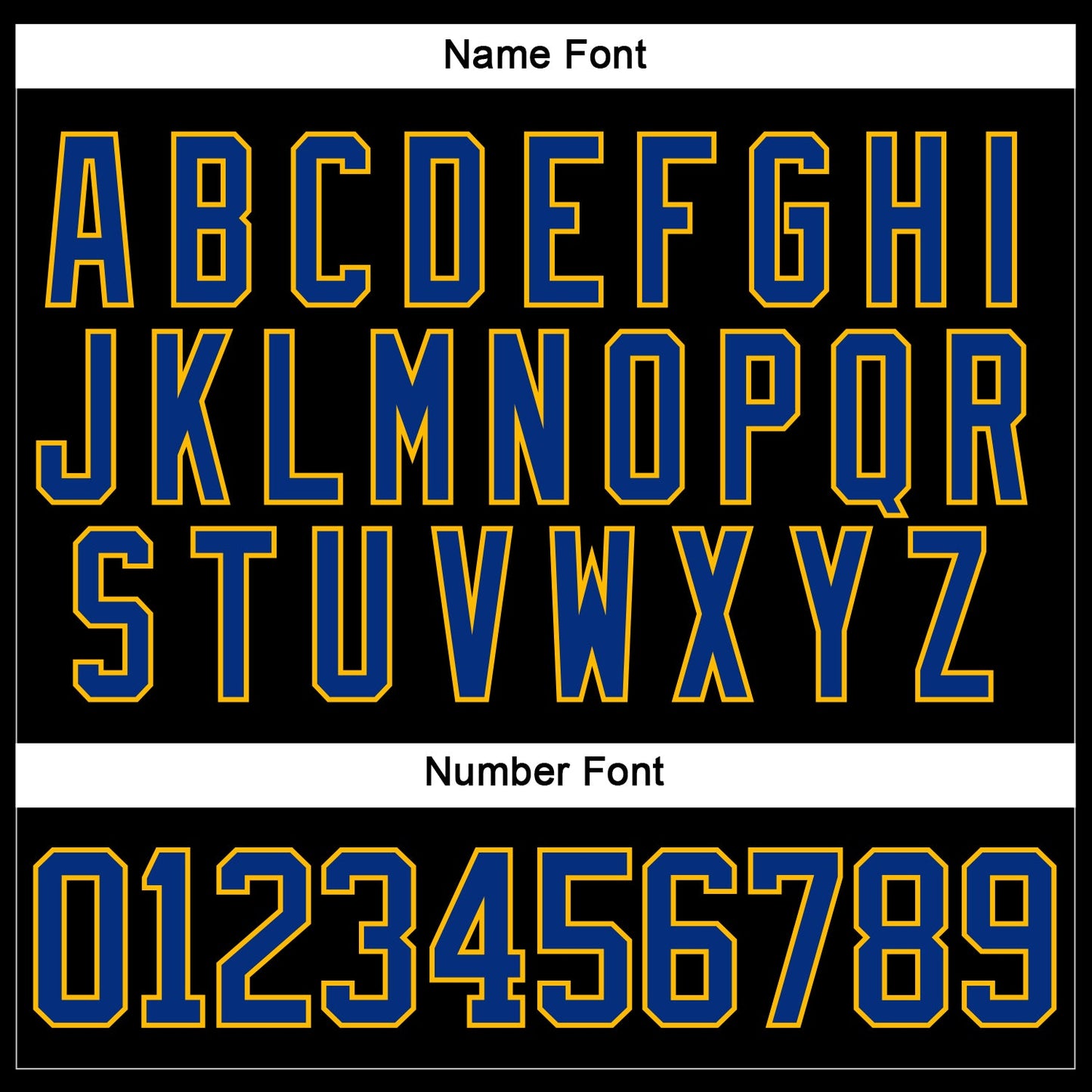 Custom Black Royal-Gold Hockey Jersey view 5